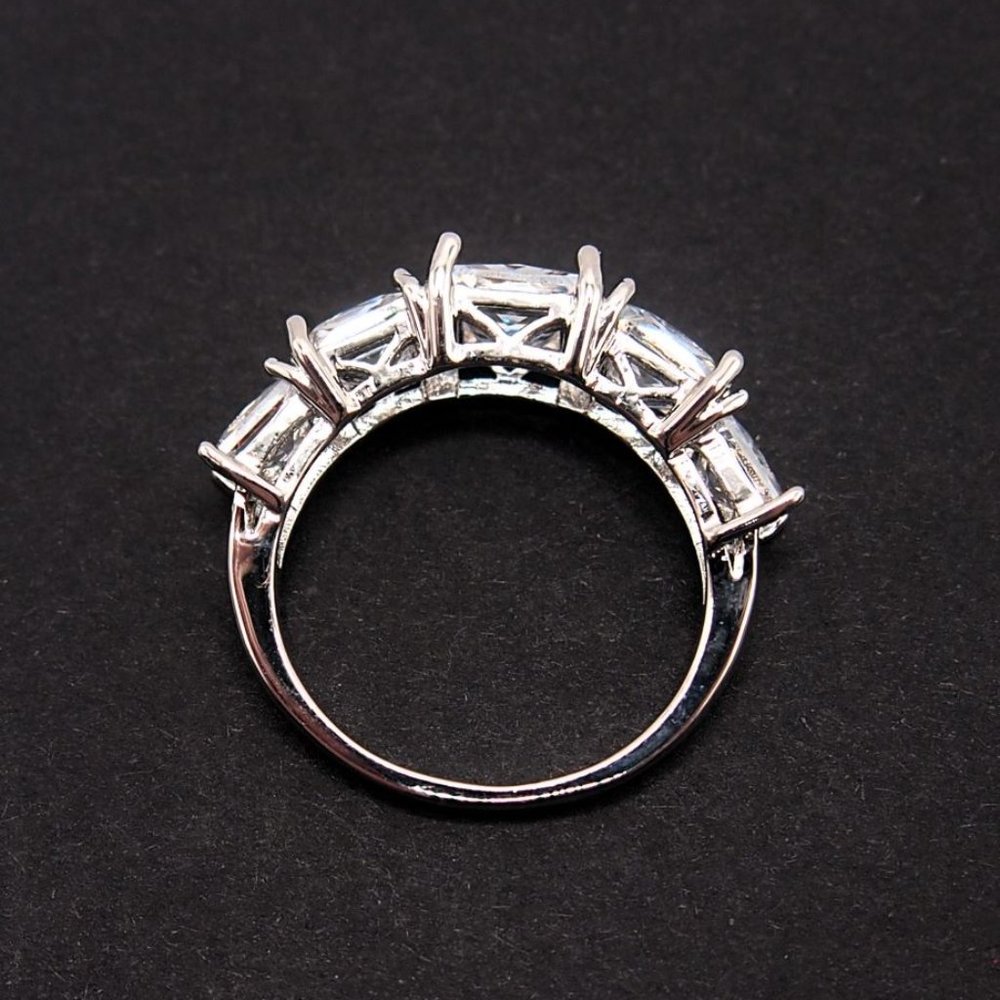 Incredible 5 Stone 6.00ctw Princess Cut Ring " Must See " - Picture 11 of 11